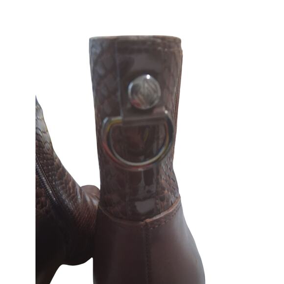 Donald Pliner Snake Print Women's size 7.5 Luxury Classy Elegant Heel  Booties - Picture 9 of 11